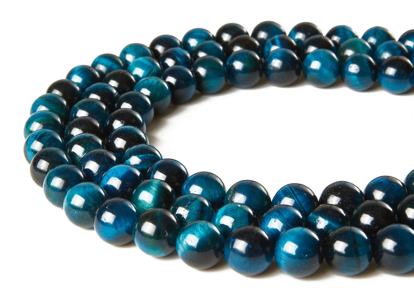 100pcs 6mm Aquamarine Tiger Eye Beads Natural Gemstone Beads Round Loose Beads for Jewelry Making