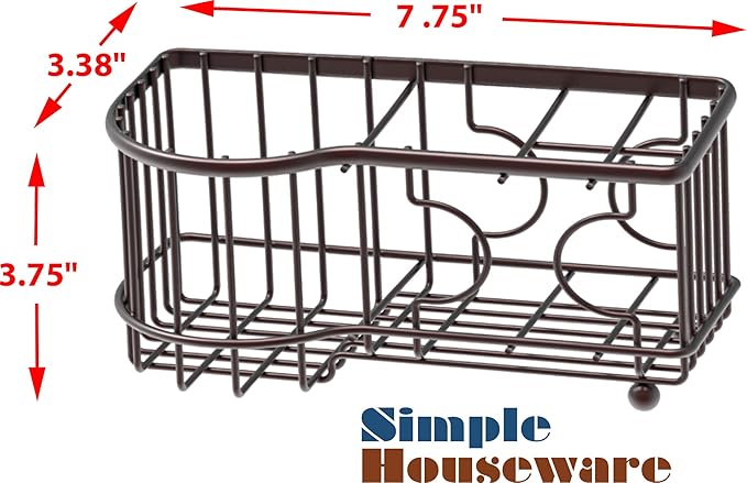 Simple Houseware Multi-Functional 6 Slots Toothbrush Holder, Bronze