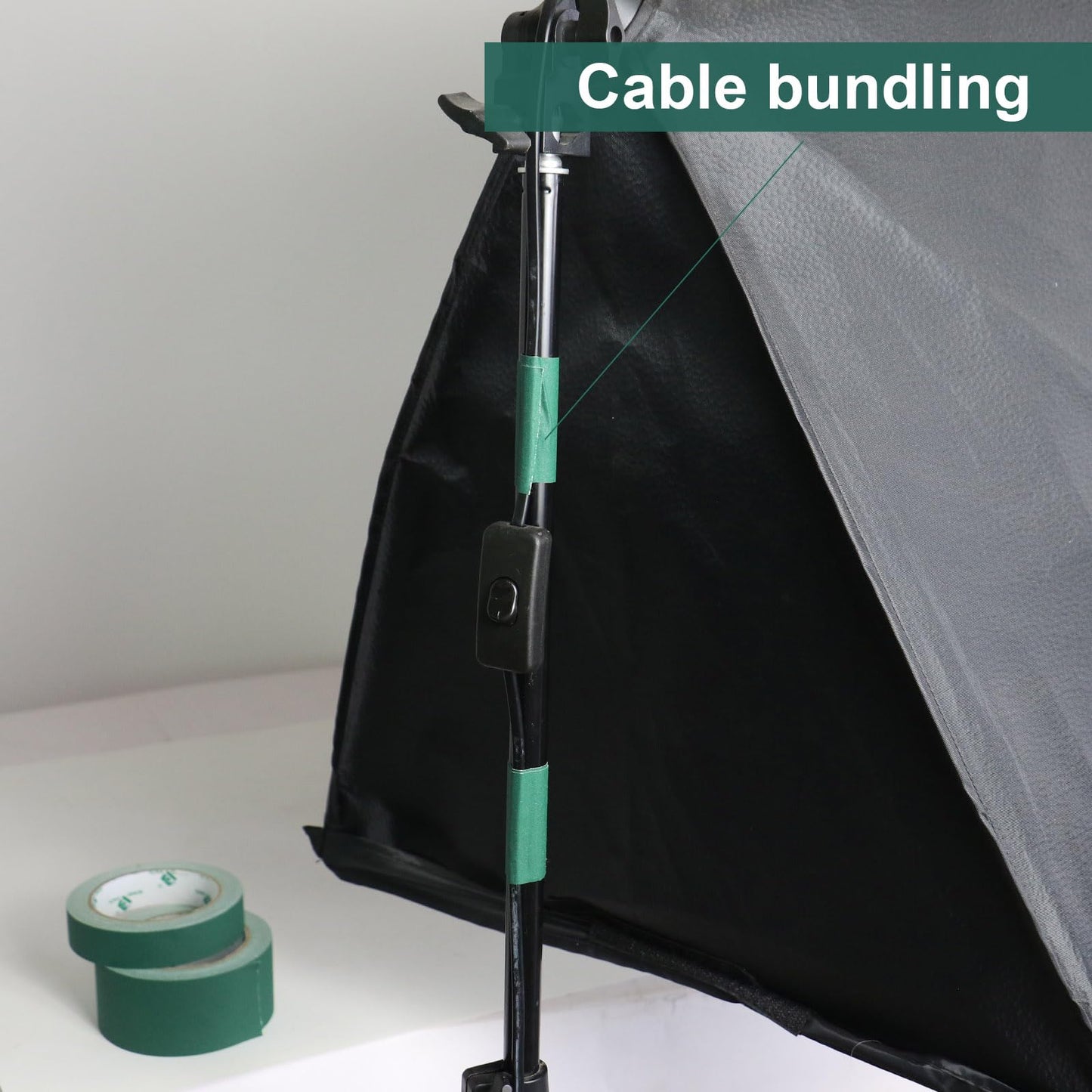 BOMEI PACK 1 Pack Dark Green Gaffer Tape 2inch x 20yds, Matte Non-Reflective Stage Tape, No Residue Hand Tear, for Labeling, Cable, Photo Studio, Painters and Ductwork