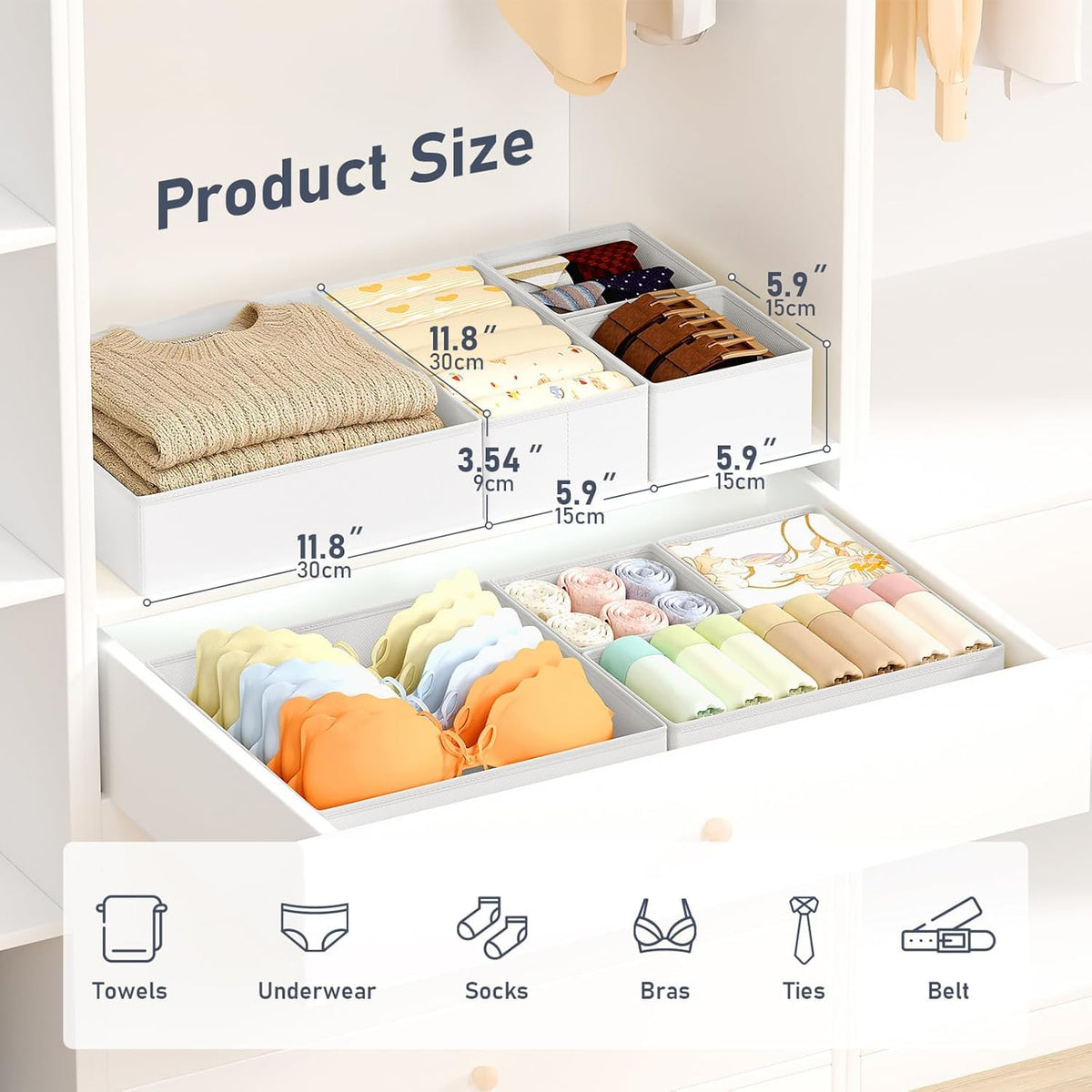 Drawer Organizer Clothes Storage (26 Count)