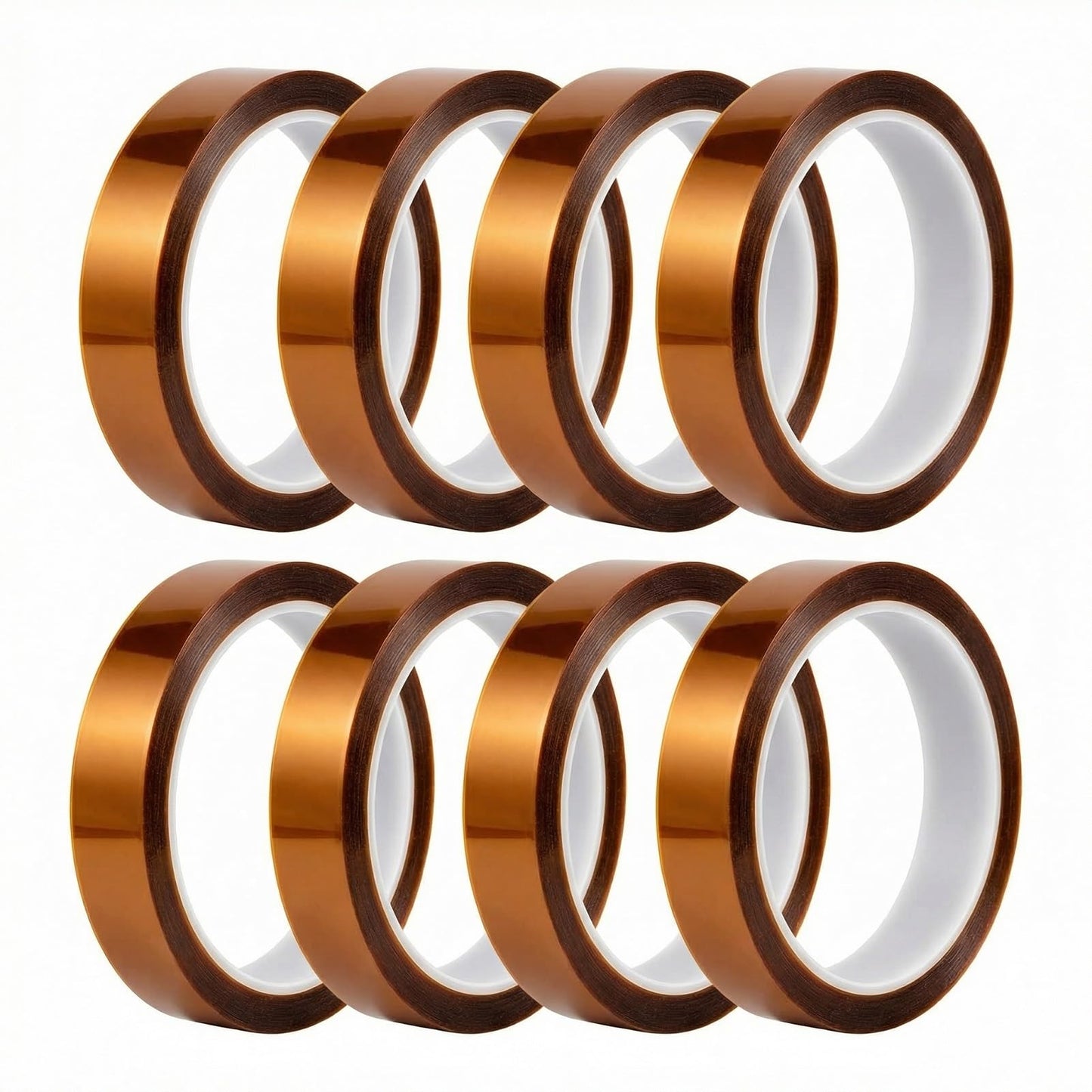 Tavira Heat Tape, 8 Rolls High Temperature Heat Resistant Tape 10mm x 16m (52FT) for Sublimation Transfer, Heat Press, Soldering, Electronics, DIY Craft Use, Total 420 Ft
