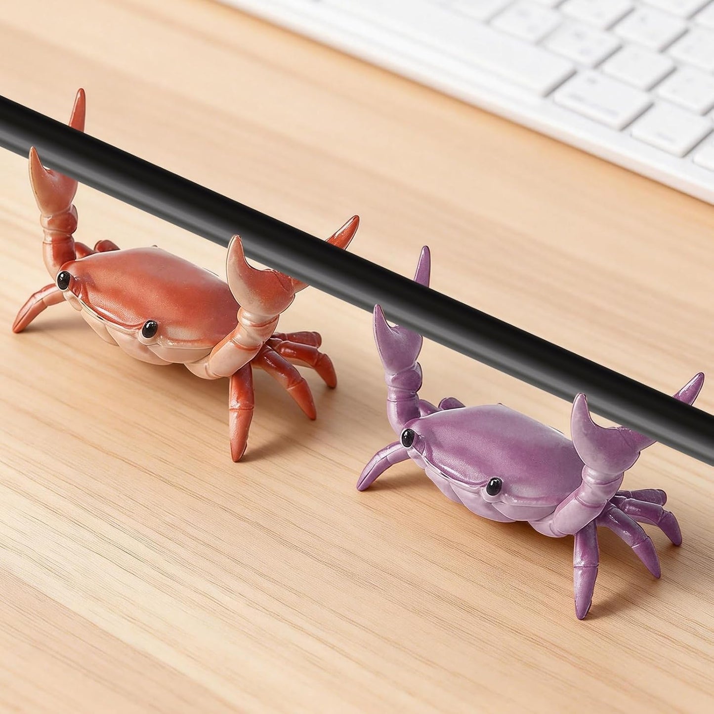 Desk Crab Pen Holder, Creative Weightlifting Crab Pencil Stand, Organizer for Small Items, Cute Office Decor (2pc)