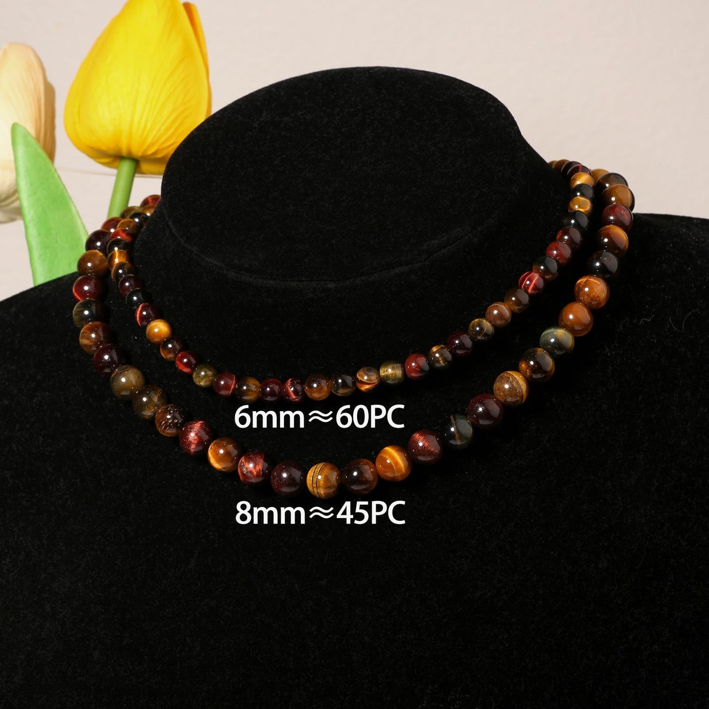 6mm Onyx Agate Color Tiger-Eye Natural Stone Beads Round Loose Beads for Jewelry Making Yochus DIY Beads Bracelet Necklace
