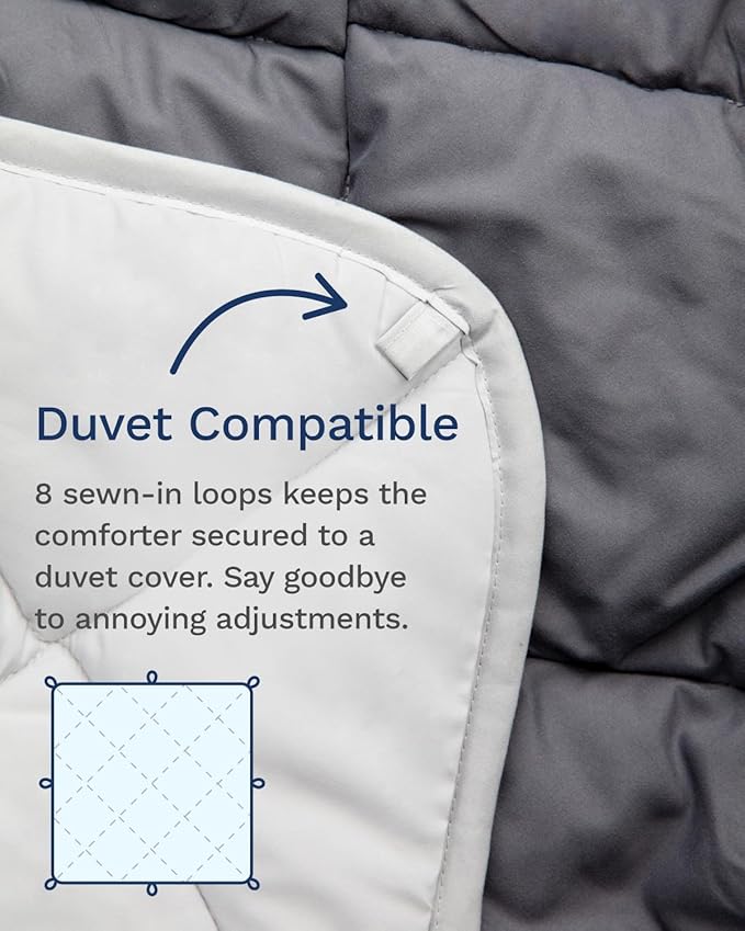 ViscoSoft All Seasons Twin/Twin XL Down Alternative Reversible Quilted Comforter - Breathable Twin Extra Long Premium Soft Microfiber, Gray