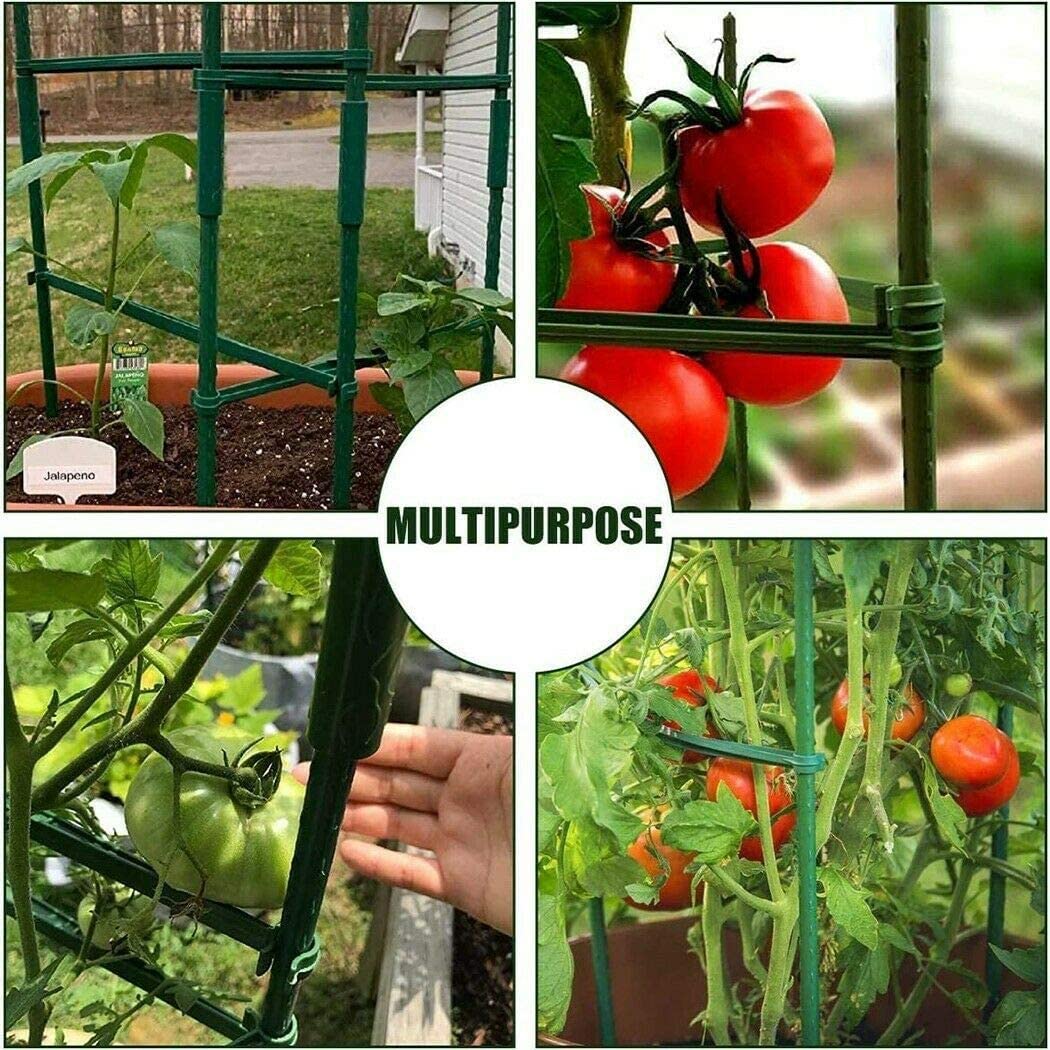 36 Pieces Adjustable Plant Trellis Connector Clip Plastic Plant Connector Stakes Garden Plastic Connector Connecting Joint Buckle Clip 16mm