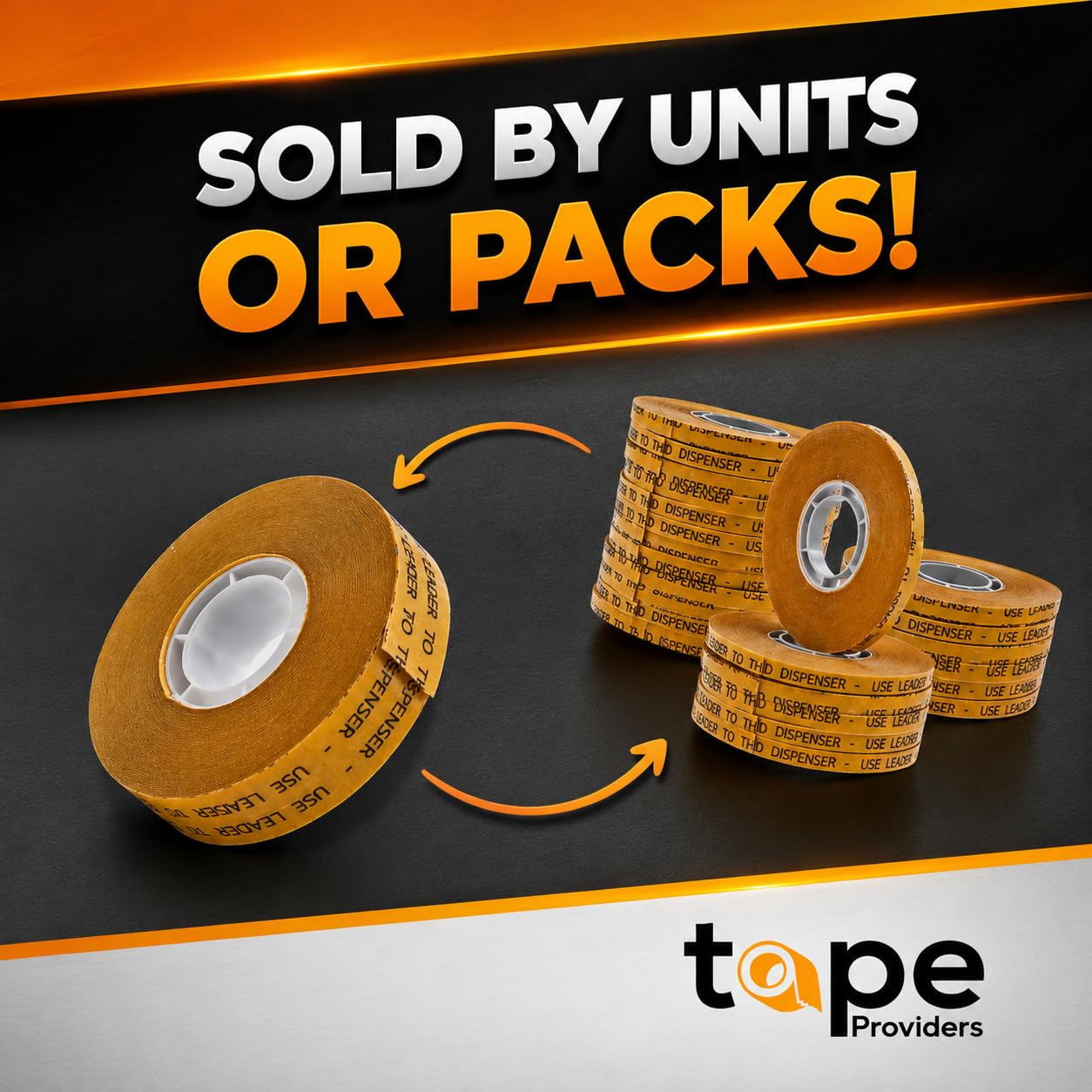 WOD General Purpose ATG Tape, 1/4 inch x 36 yds. (Set of 6 Rolls) Adhesive Transfer Tape Glider Refill Rolls Clear Adhesive on Gold Liner (Acid Free) RWATG20