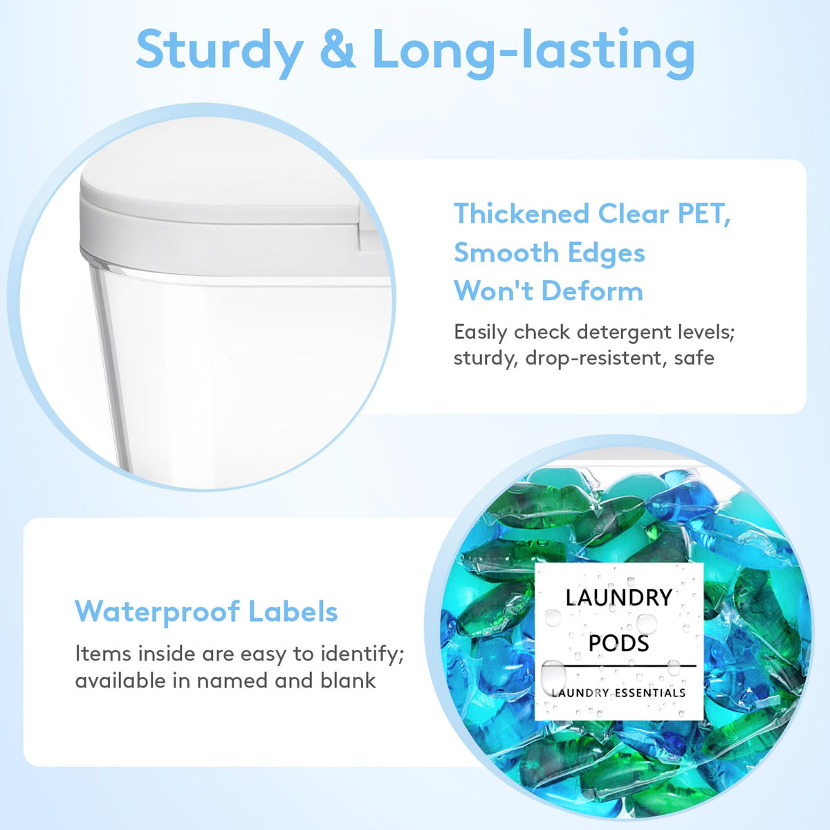 Laundry Pods Container with Pop (2 Count)