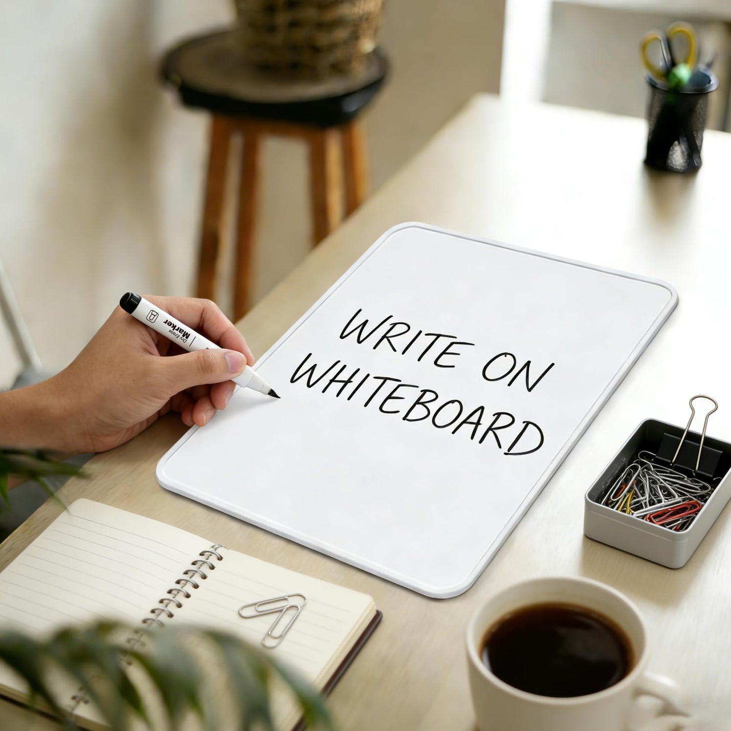Magnetic Dry Erase Boards, 6 Pack 9 x 12 Inch Double Sided Portable Personal Small Whiteboards, Include 6 Markers, 6 Erasers, 12 Magnets for Kids, Students, Teachers Classroom School Supplies