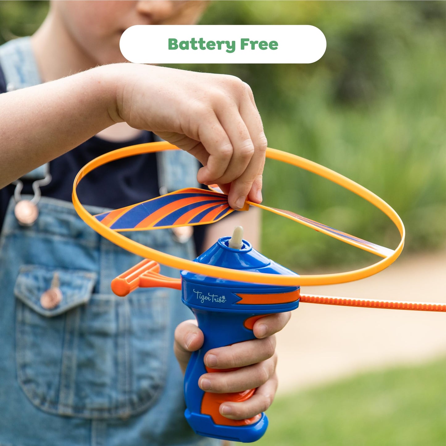 Tiger Tribe Zip Copter, Zip-Pull Action Flying Toy, Flies Up to 65' High, Soaring Propeller, Battery-Free. Outdoor Active Play, Kids Ages 5-10