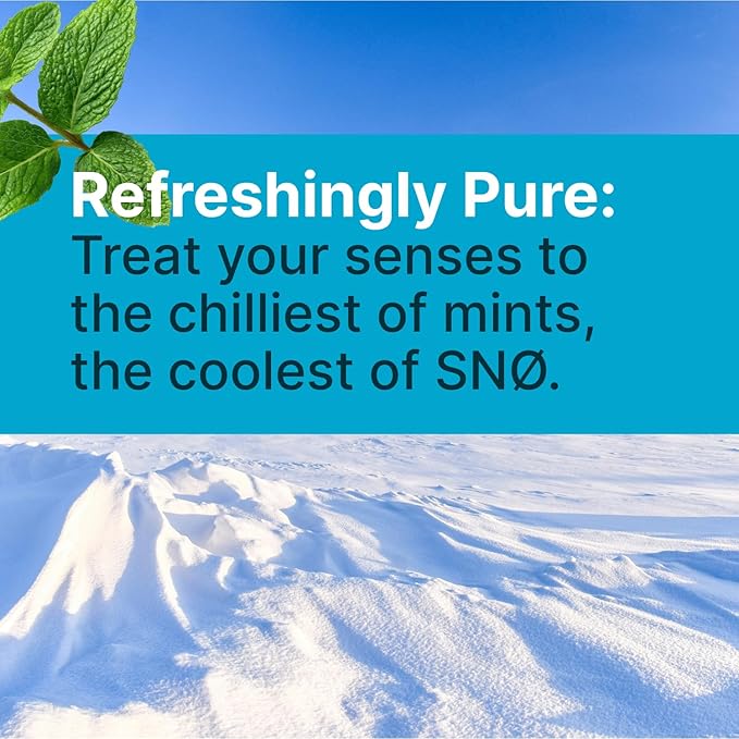 Peppermint KETO Xylitol Candy Chips - SNØ 1.5oz Tin - Sugar-Free Candy With Only 2 Ingredients | Low Carbs, Diabetic-Friendly, Non-GMO, Vegan, GF & Kosher | Purest candy in the world!