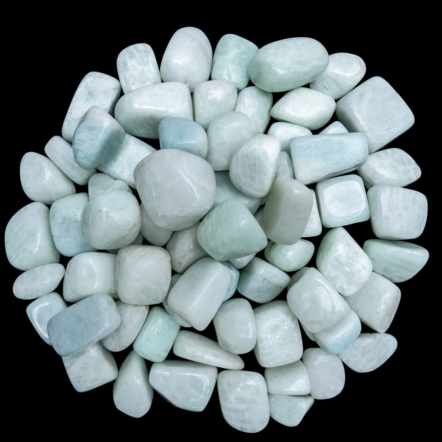 Crocon 1LB Amazonite Tumbled Stones and Crystals bulk 2000+ Carats Natural Crystal Kit for Reiki Healing Crystal Polished, Tumble Stones, Chakra Balancing, Reiki Gift, Home Decor Size : 20-25 mm