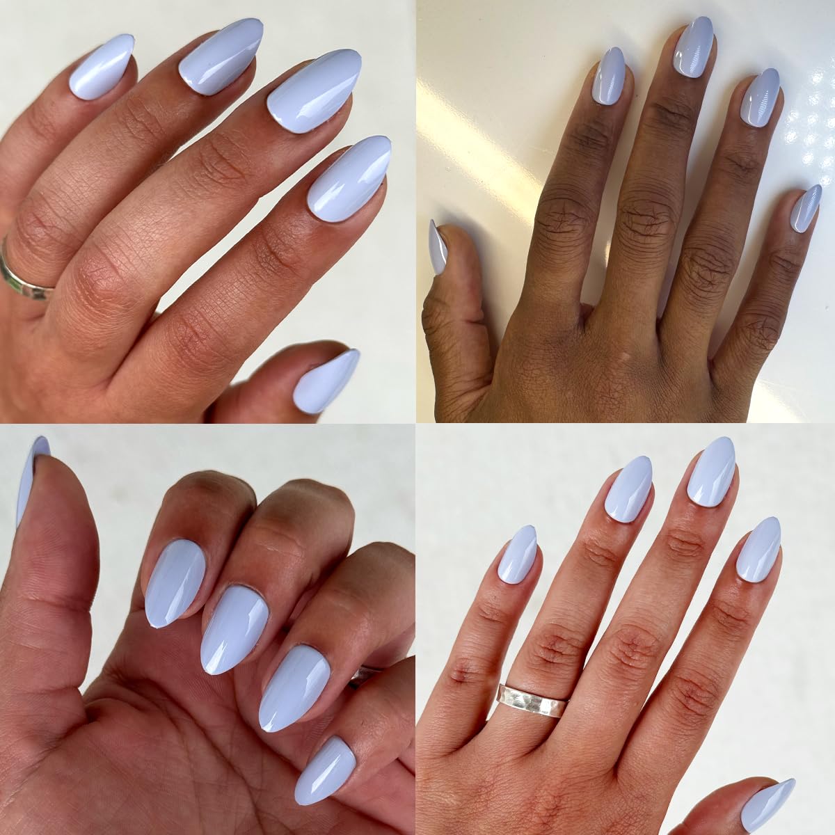 Olive & June Instant Mani Press-On Nails (Glue) | 42 Fake Nails, 21 Sizes | Non-Toxic, Long-Lasting Recycled Materials Realistic Look | Salon-Quality | Spring Flowers & Patterns |Medium, Almond | BP