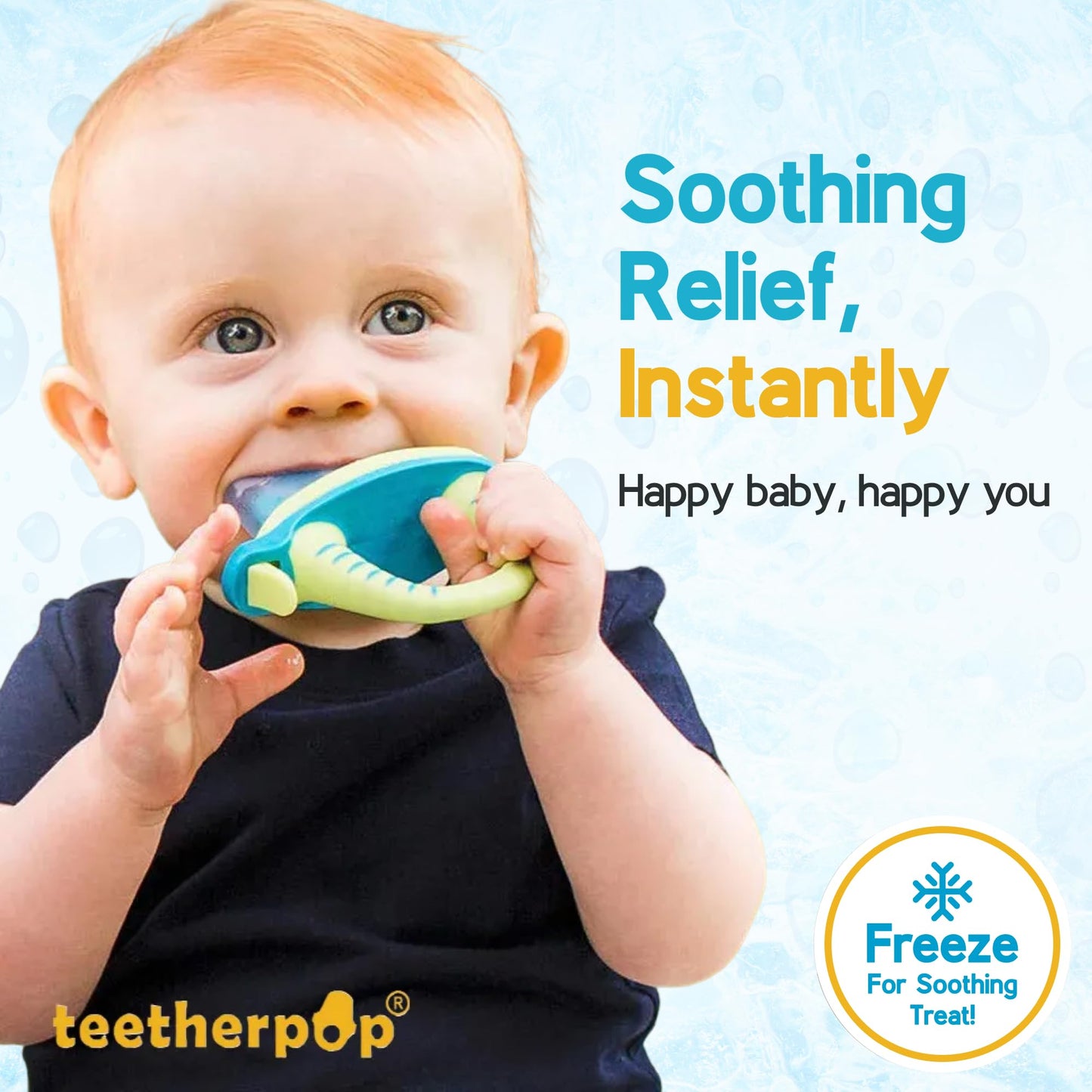 Teetherpop Fillable Freezable Teethers for Babies - Breastmilk Teether with Spill-Proof Sippy Slits – Teething Popsicle for Baby, Liquids & Purées, Cooling Teething Relief Feeder Pacifier - Limon Set