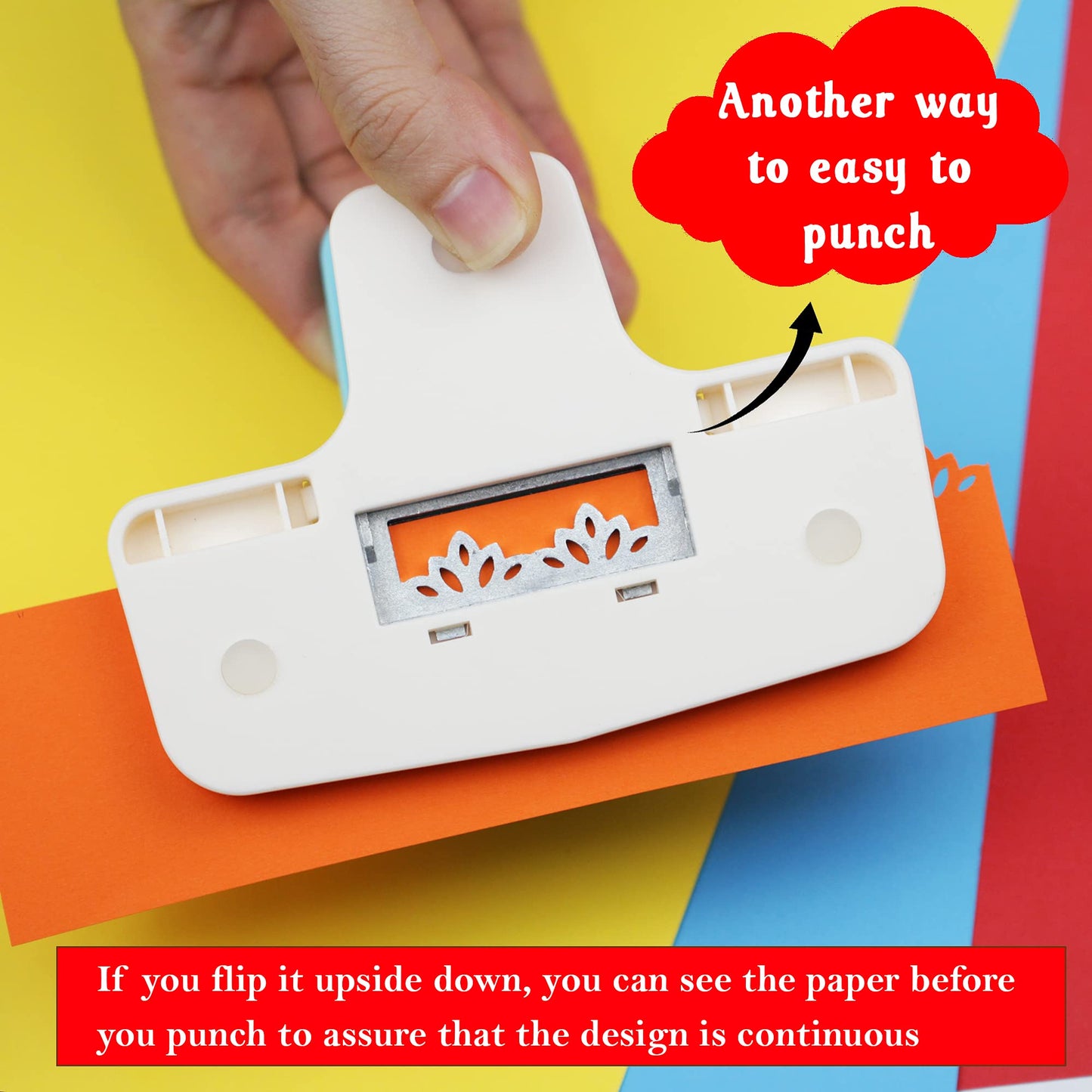 ECOHU Border Punch - Flower Design Embossing Punch for Scrapbooking, Wedding Cards, Decoration and DIY Arts