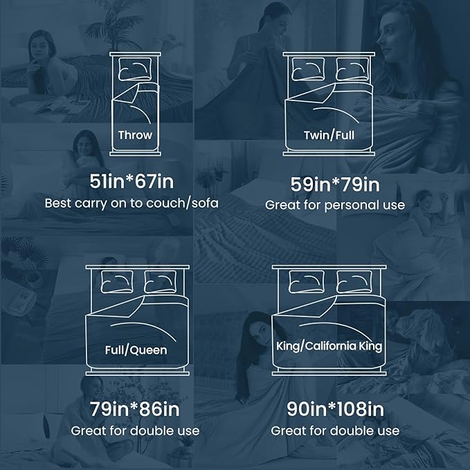 Elegear Revolutionary Cooling Blanket Twin, Absorbs Heat to Keep Body Cool for Night Sweats, Double Sided Arc-Chill3.0 Cooling Fiber Q-Max>0.5, Lightweight Summer Cold Blankets for Sleeping, 59“ x 79”