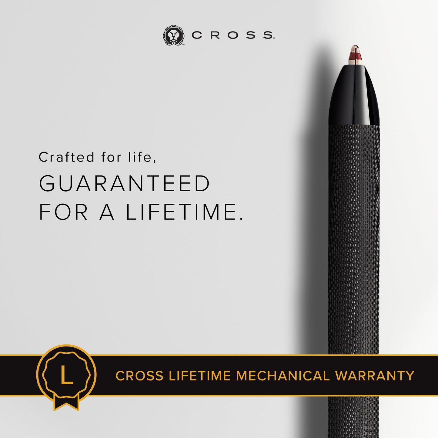 Cross Tech3+ Refillable Multi-Function Ballpoint Pen with Stylus, Medium Ballpen and Pencil, Includes Premium Gift Box - Brushed Black