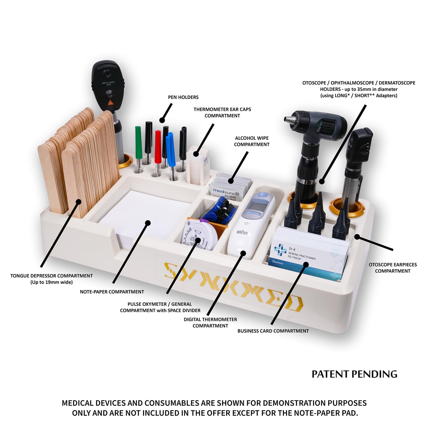 SYNKMED DDORG II – Premium Doctor Desk Organizer for Clinical Workflows, Designed for Medical Professionals, Clinics & Hospitals, Ideal Doctors’ Day & Birthday Gift