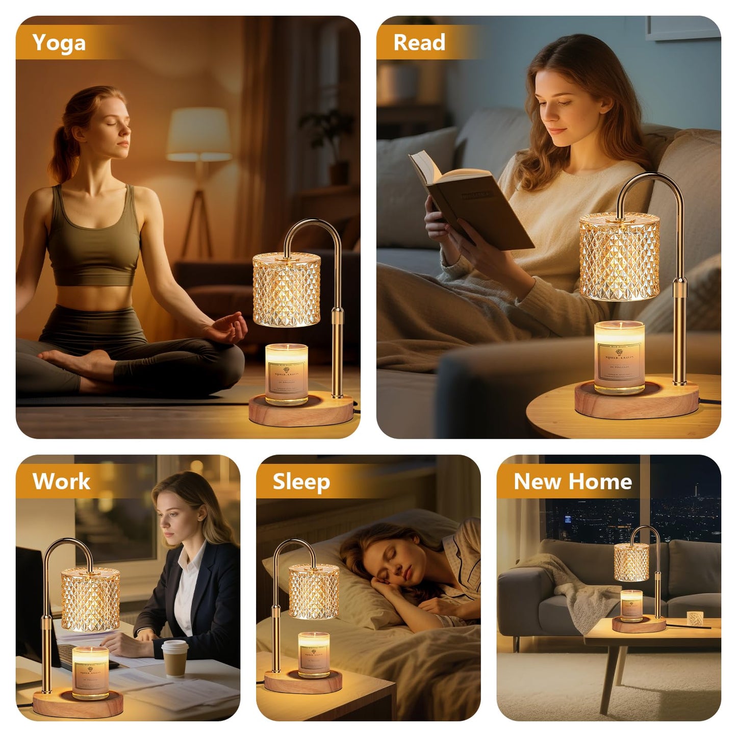 Engpure Candle Warmer Lamp with Timer & Dimmable – Elegant Wax Melter for Jar Candles, Auto-Off 2H/4H/8H Housewarming & Birthday Gift for Women/Mom, Home Decor Essentials