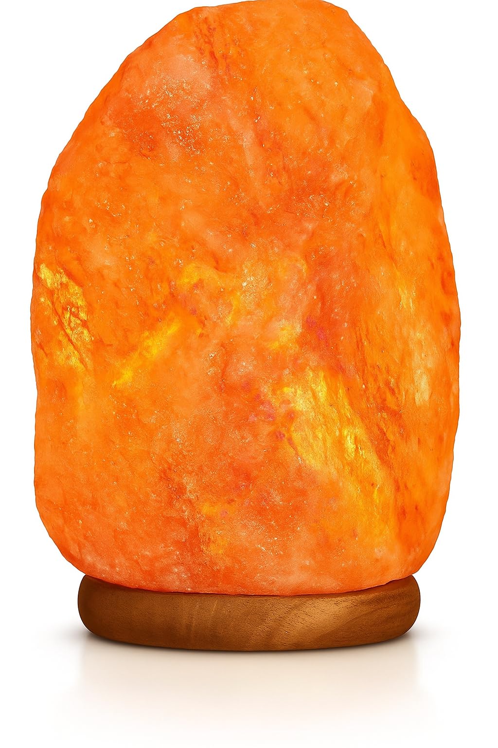 Needs&Gifts Himalayan Salt Lamp with Dimmer Cord and 2 Bulbs, Natural Crystal Rock Lamp for Relaxing Warm Light, Handcrafted from Himalayan Pink Salt