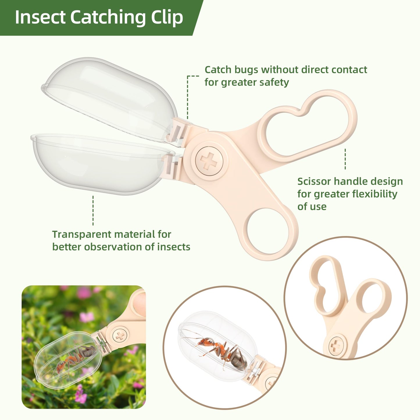 KOALA DIARY Bug Catcher for Kids Explorer Bug Catching Kit,Magnifying Glass, Tweezers, Whistle & Compass, Learning Guide, Insect Habitat, Outdoor Toys(3 Year +) (Kids Bug Catcher Set)