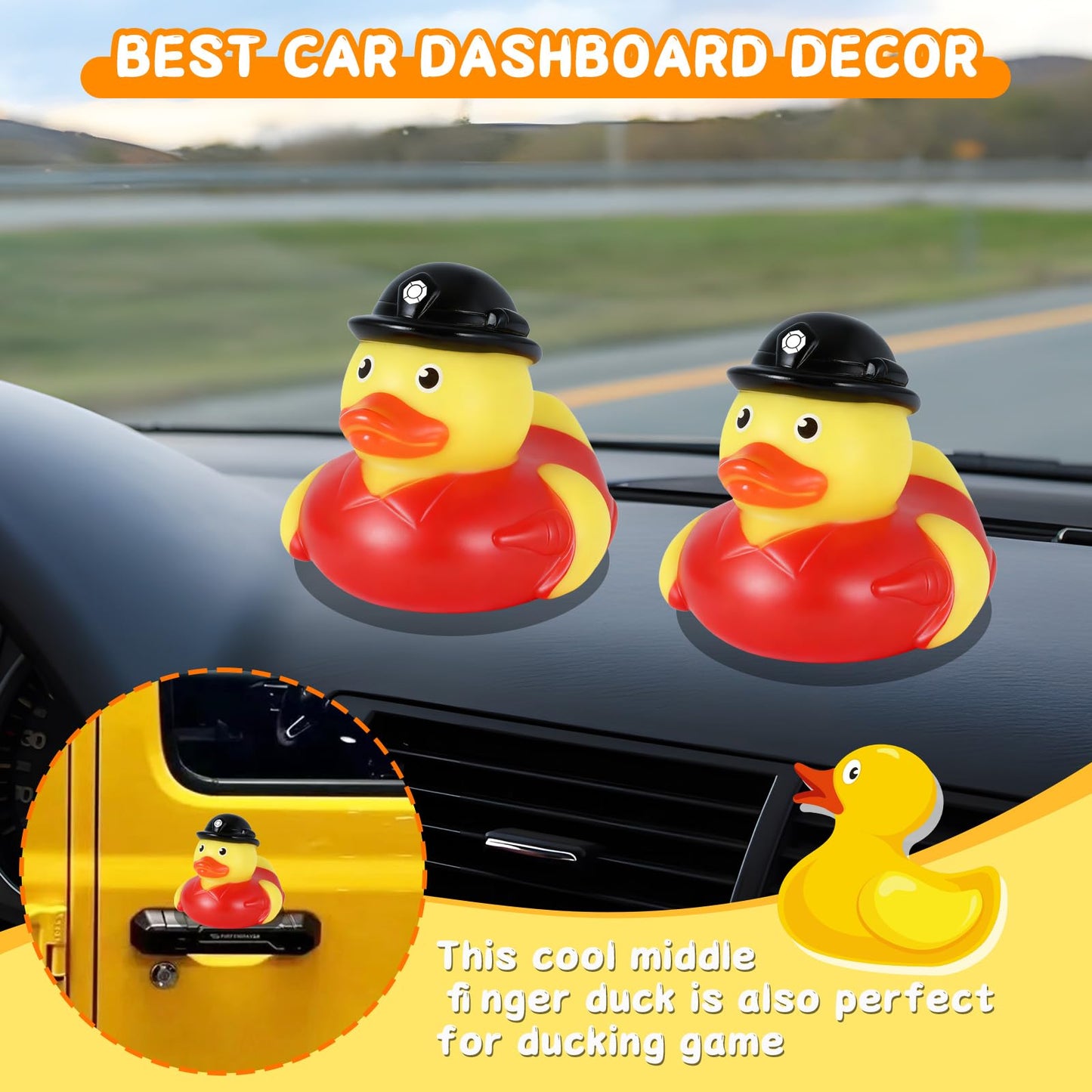 Jyeennar 12 Pcs Firefighter Rubber Ducks Bulk, 2 Inch Fireman Rubber Ducky Bath Toy for Firefighter Party Favors, Birthday Gifts, Pool & Bath Tub Fun