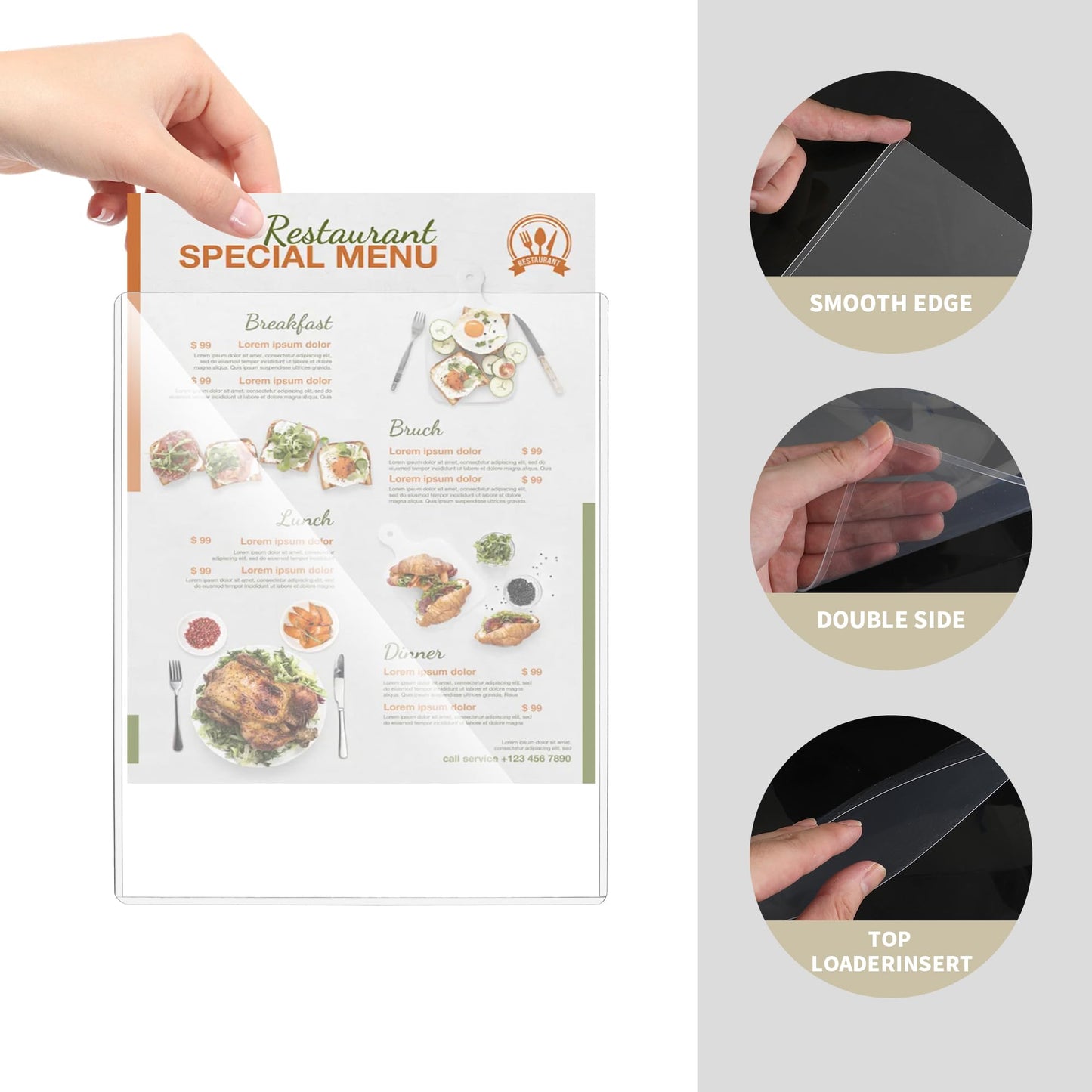 souG 25 Pack 8.5" x 11" Rigid Print Protectors, Clear Waterproof Hard Plastics Page Sheet Protectors, Paper Sleeves Photo Plastic Sleeves Hard Plastic Document Holder Birth Certificate Protector
