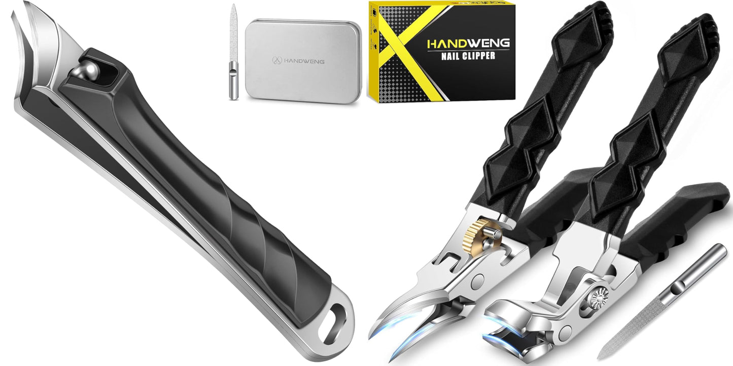 Ingrown Toenail Clippers & Toenail Clippers for Thick Toenails for Seniors, Wide Jaw Opening Nail Clippers for Men