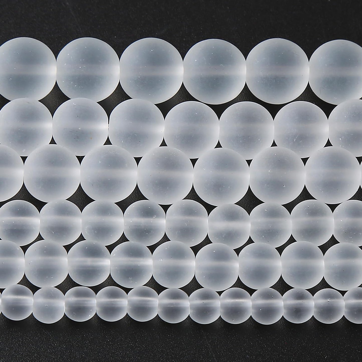 180pcs 4MM Matte White Crystal Glass Natural Stone Beads Round Loose Crystal Energy Beads for Jewelry Making DIY Bracelet Necklace 2 Strands 32"