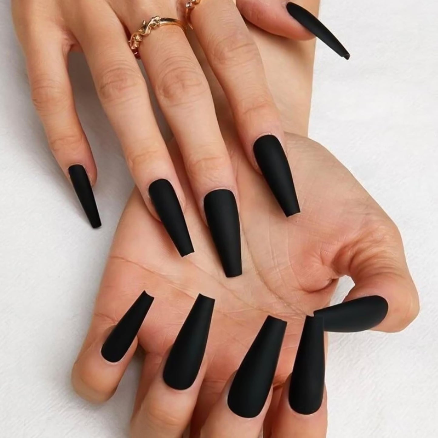 Press On Nails - LADYING 576 Pcs Medium Length T Shape Fake Nails with Nail Glue,Matte Press On Nails Full Cover Acrylic False Nail Art,24 Color Stick On Nails With Four (6g) Nail Glue for Nail DIY