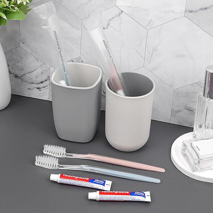 500pcs Disposable Toothbrushes, 2 Color, Travel Toothpaste for Homeless, Airbnb, Hotel