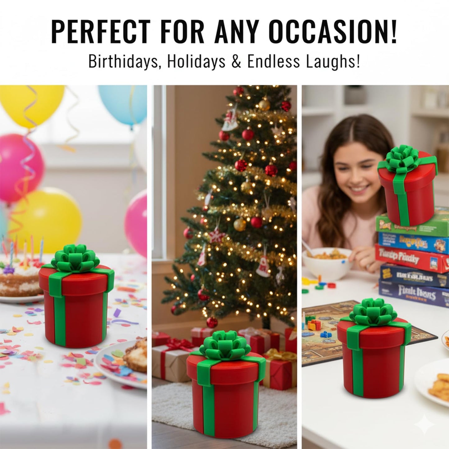 10-Layer Annoying Nesting Gift Box - 3.9inch Annoying Gift Box, Reusable Screw-Together Prank Box, Money Puzzle Box for Cash Gifts, Prank Gift Packaging for Birthday, Christmas & Fun Party Game