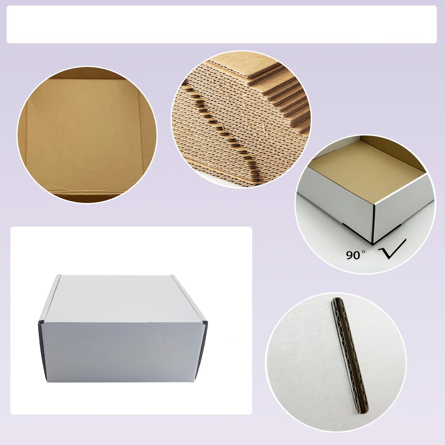 7x7x3 Inches White Shipping Boxes Set of 25，Cardboard Boxes Recyclable Corrugated Boxes Mailers for Small Business, Transporting, Packaging Storage Boxes and Craft Gifts Giving Products Box