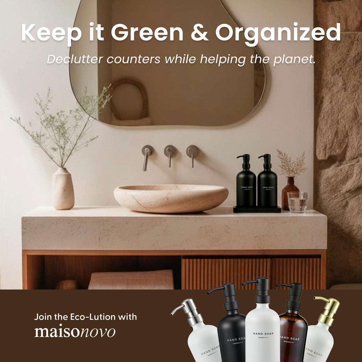 Bathroom Soap Dispenser Set (3 Count)
