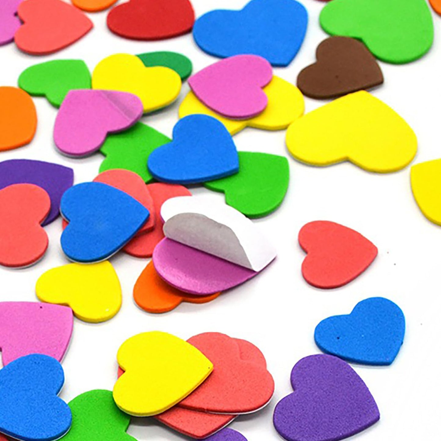 400 Pcs Foam Heart Stickers Self Adhesive Valentine's Day Heart Stickers Greeting Card Stickers for Scrapbooking Art Craft