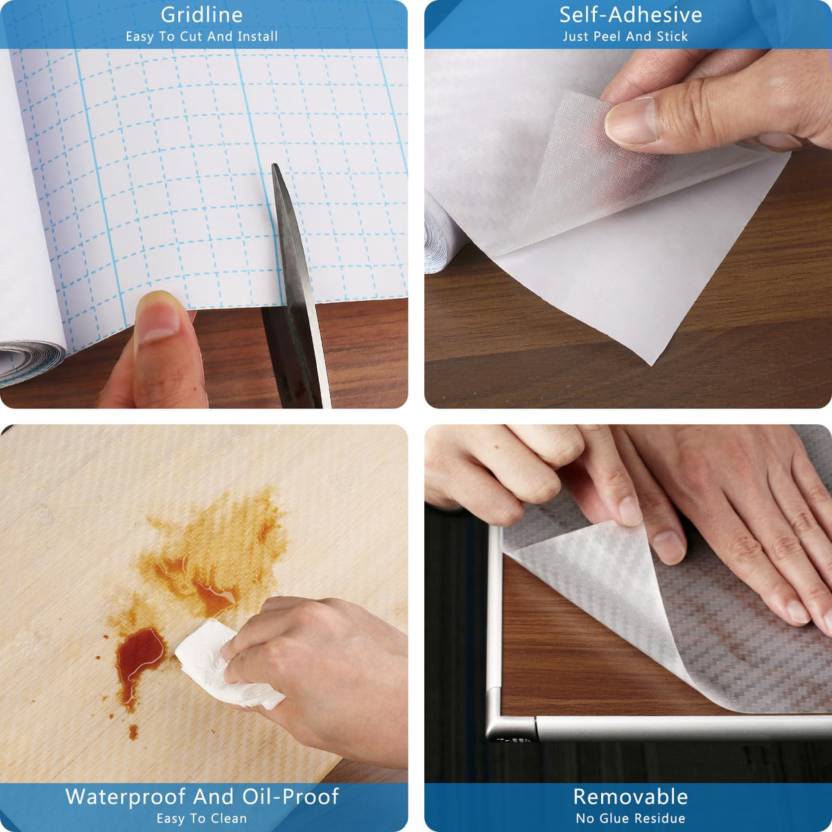 Self Adhesive Shelf Liner Kitchen Liner (418.1 Sq Ft)