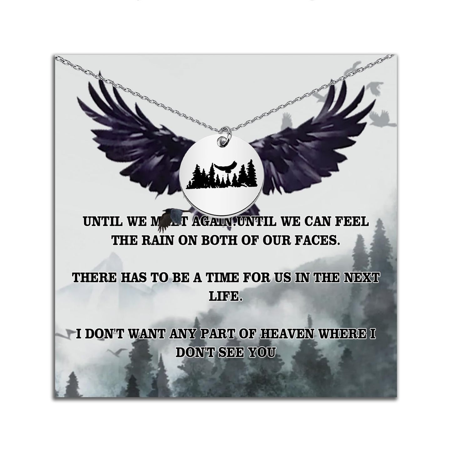 The Raven Necklace The Raven Jewelry Black Crow Gift Ravens Novels Lover Present Crow Gift Romance Bookish Stuff (DON'T SEE YOU)