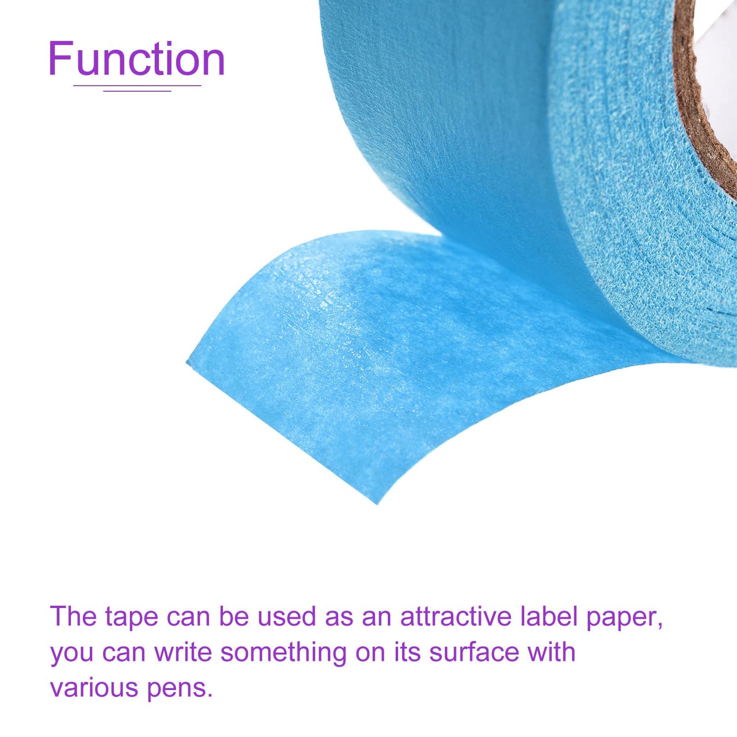 DMiotech 6Pcs 1 inch x 21 Yards Masking Tape Painters Tape Rolls for Crafts, Labeling, DIY Decorative Light Blue