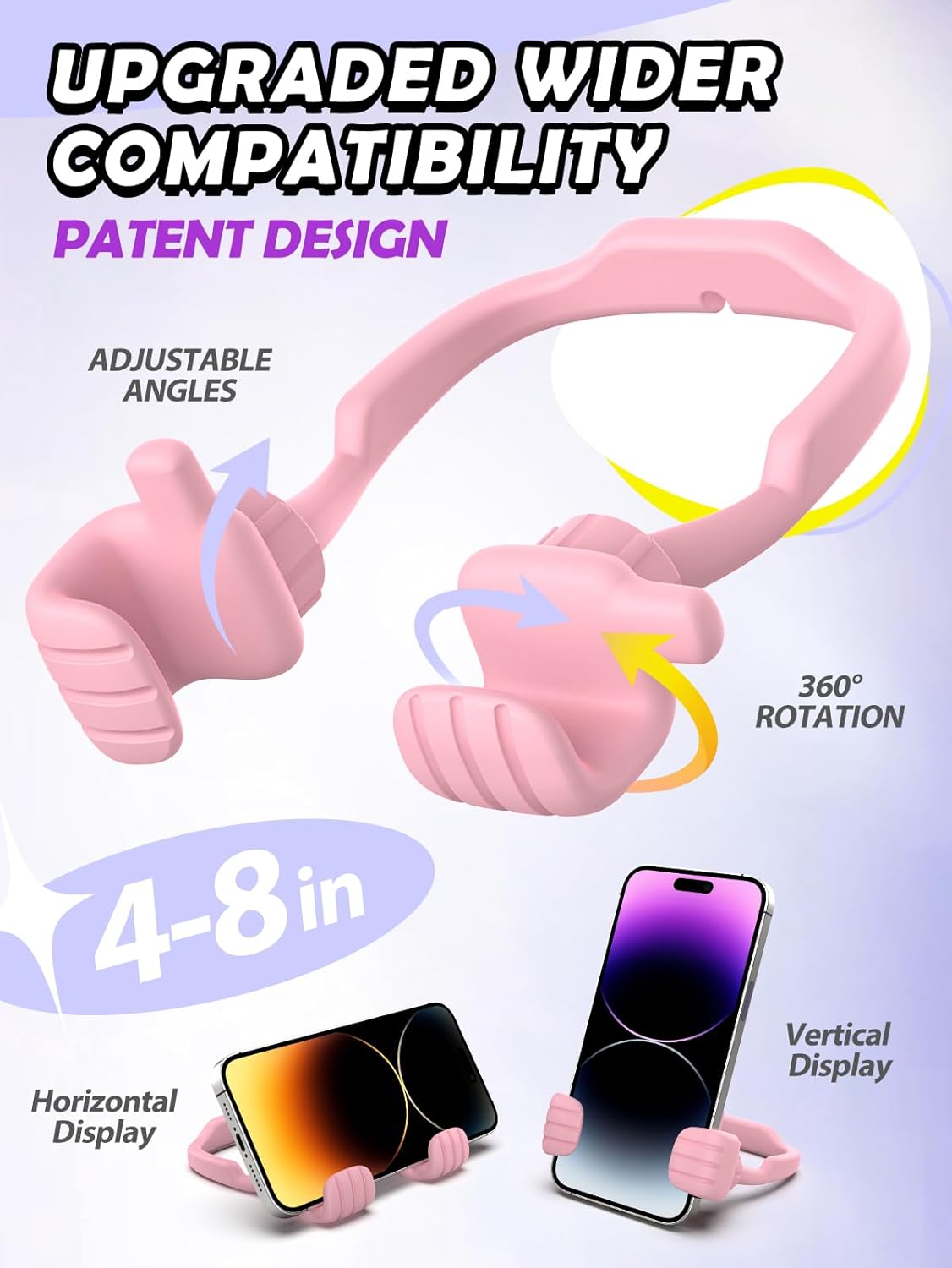 Cell Phone Stand Thumbs Up Lazy Phone Stand - Phone Holder 2025 College Graduation Gifts for Her Him Cellphone iPhone Stand for Desk Birthday Gifts for Teens Girls Boys Adults Women Men Wife