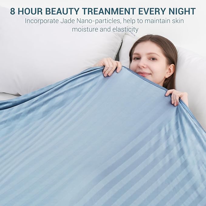 Elegear Revolutionary Cooling Blanket Queen, Absorbs Heat to Keep Body Cool for Night Sweats, Double Sided Arc-Chill3.0 Cooling Fiber Q-Max>0.5, Lightweight Summer Cold Blankets for Sleeping 79“ x 86”