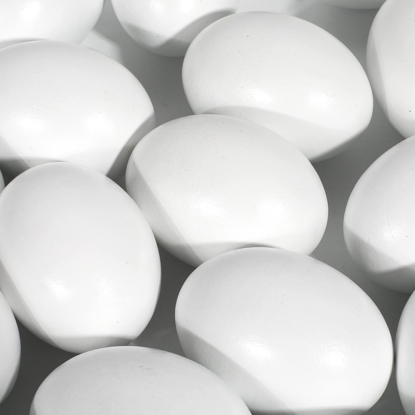 JOYIN 36 Pcs Easter White Wooden Egg, Fake Eggs Plain Decorating for DIY Paint Your Own Egg Decor, Easter Craft, Basket Stuffers, School Activities Supplies