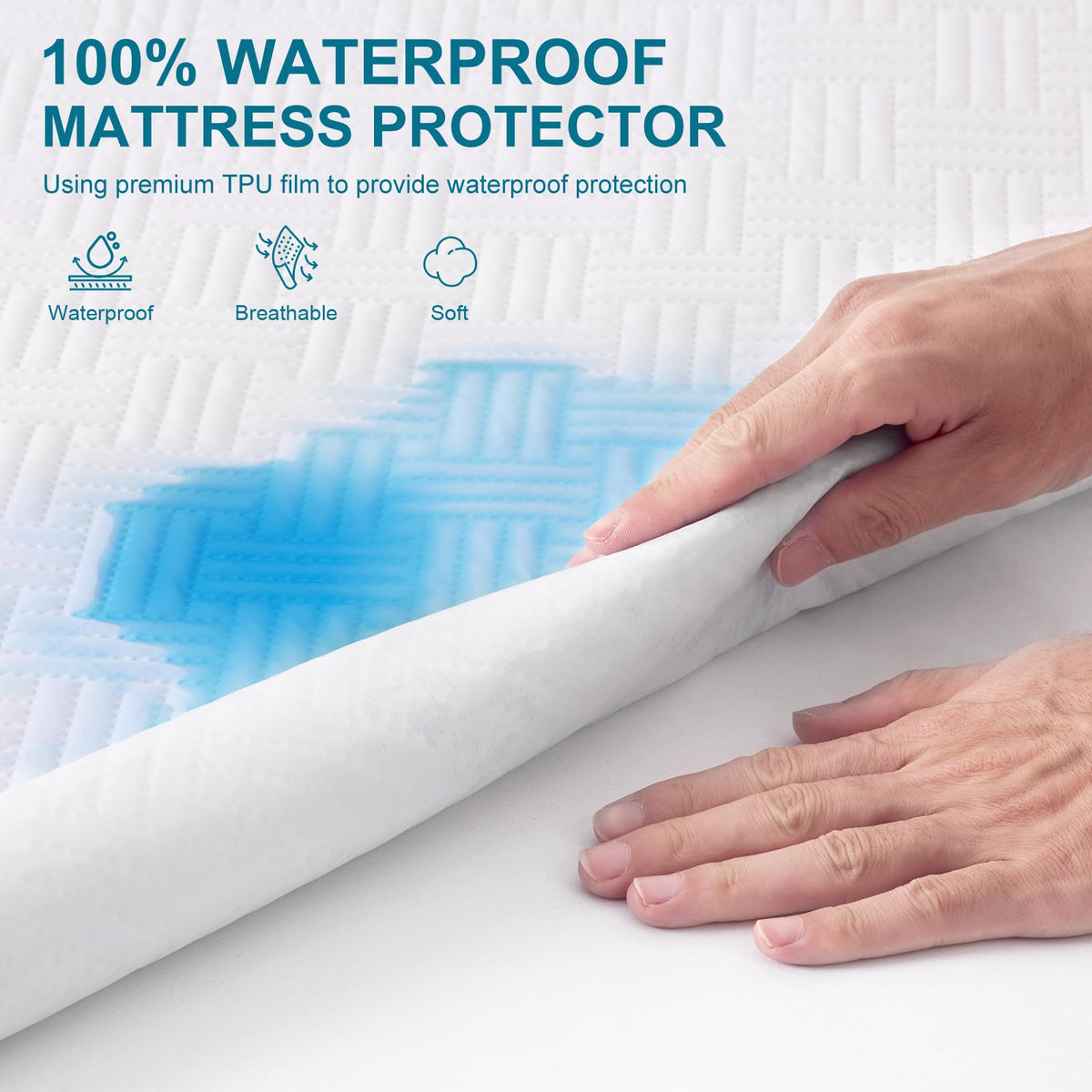 Waterproof Full Size Mattress Protector with Deep Pockets