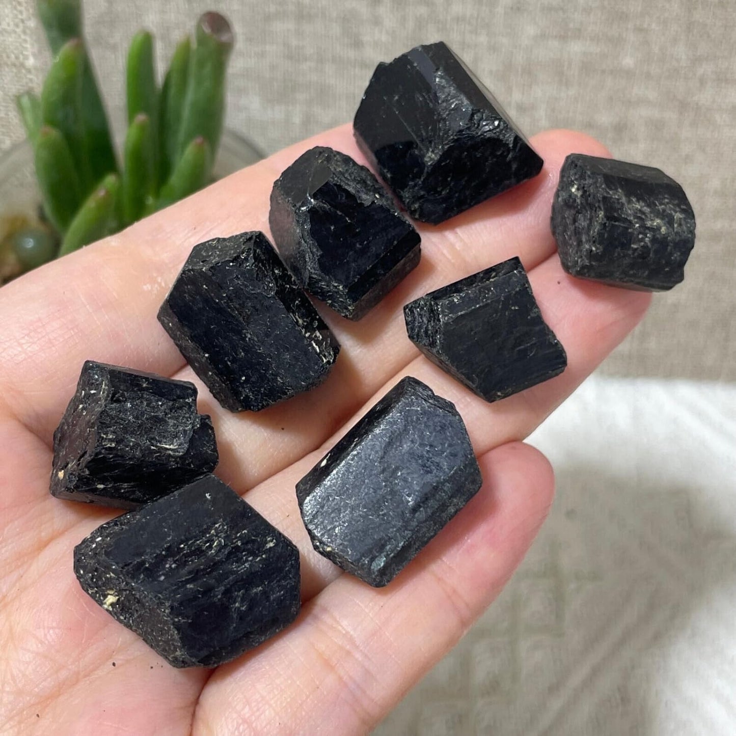 Crystals, Rocks, Crystals and Healing Stones, Witchcraft Supplies, Healing Crystals, Stones, Healing Stones, Rock Collection, Agate, Raw Stones (Black Tourmaline, 2 Pcs)