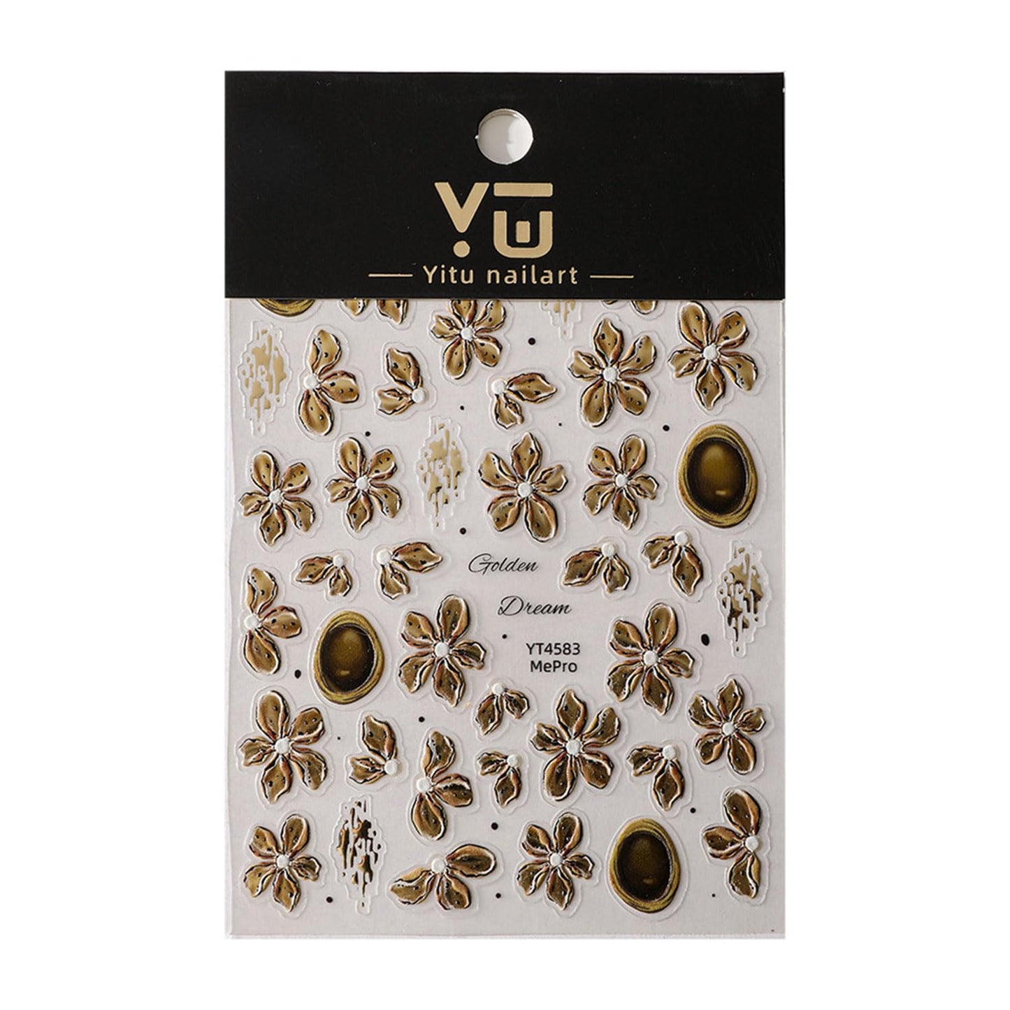 Fall Nail Art Stickers Flower Nail Decals 5D Embossed Nail Stickers Autumn Brown Leaf Manicure Decorations Nails Art for Women