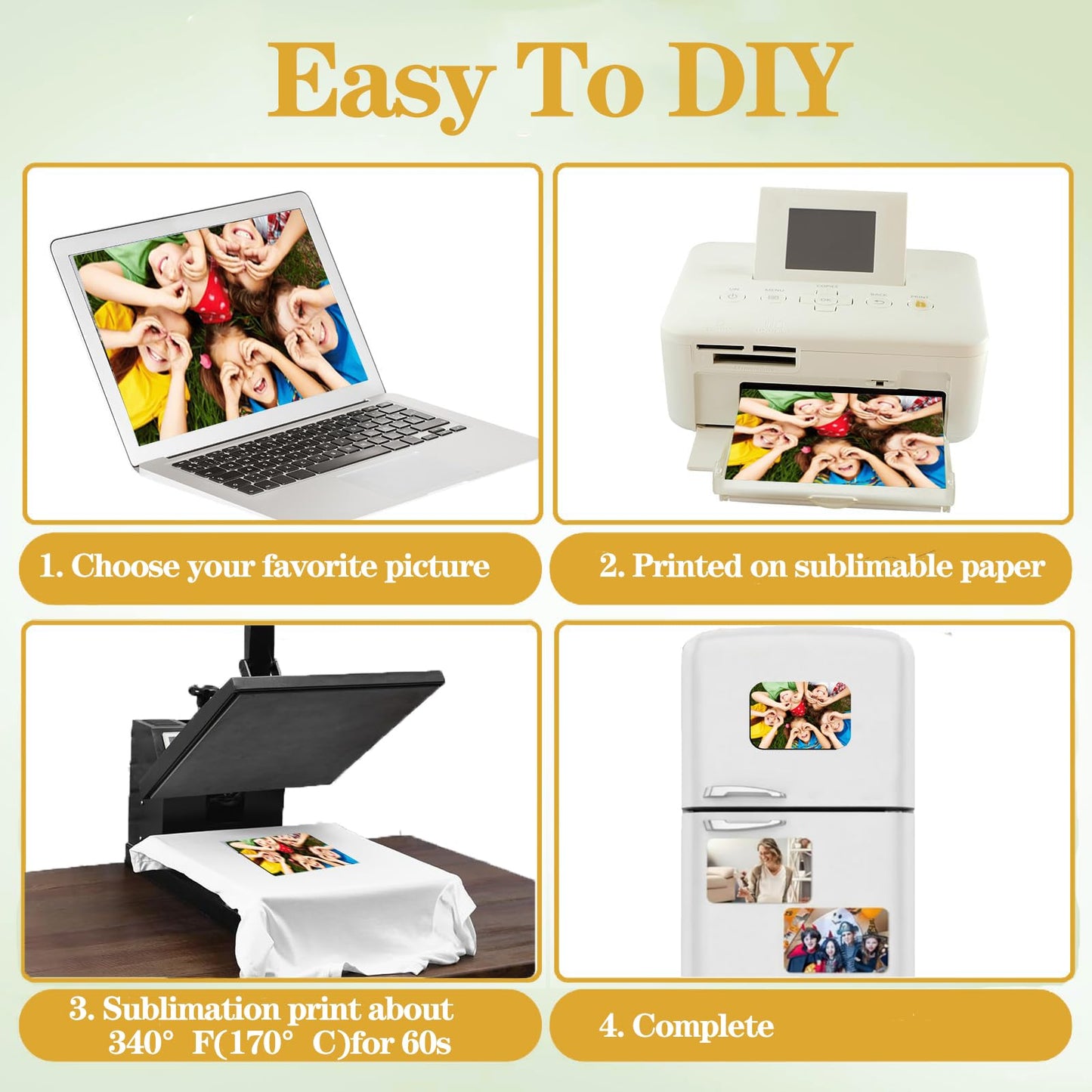 10 Pcs Sublimation Magnets Blanks, Enlarge 4 x 6 Inch Sublimation Refrigerator Magnet Blanks Personalized Fridge Decorative for Home Wall Decor DIY Christmas Decoration