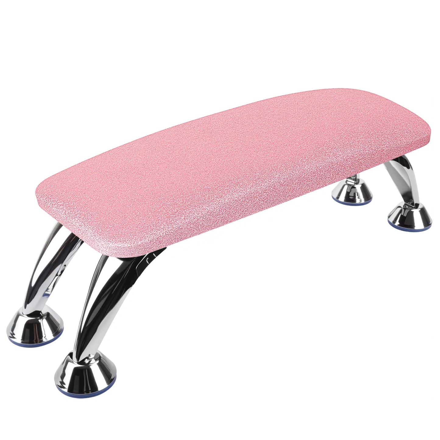 LIONVISON Arm Rest for Nails Tech: Microfiber Leather Hand Rest for Nails Cushion, Hand Rest Pillow for Nails Toenails, Detachable Nail Art Accessories Tool for Nails Tech (Glitter Pink)