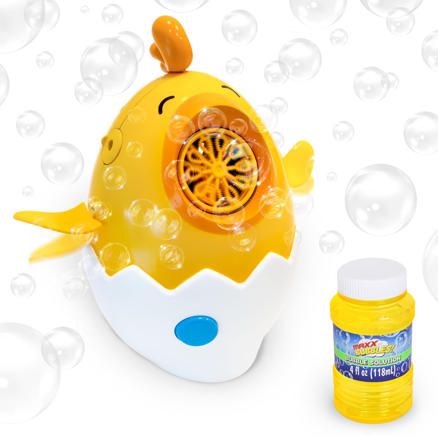Maxx Bubbles Dancing Chick – Bubble Blower Toy for Kids, Spins & Flaps Wings, Outdoor Fun, Birthday Party Gift, Easter Basket Stuffer, Active Play