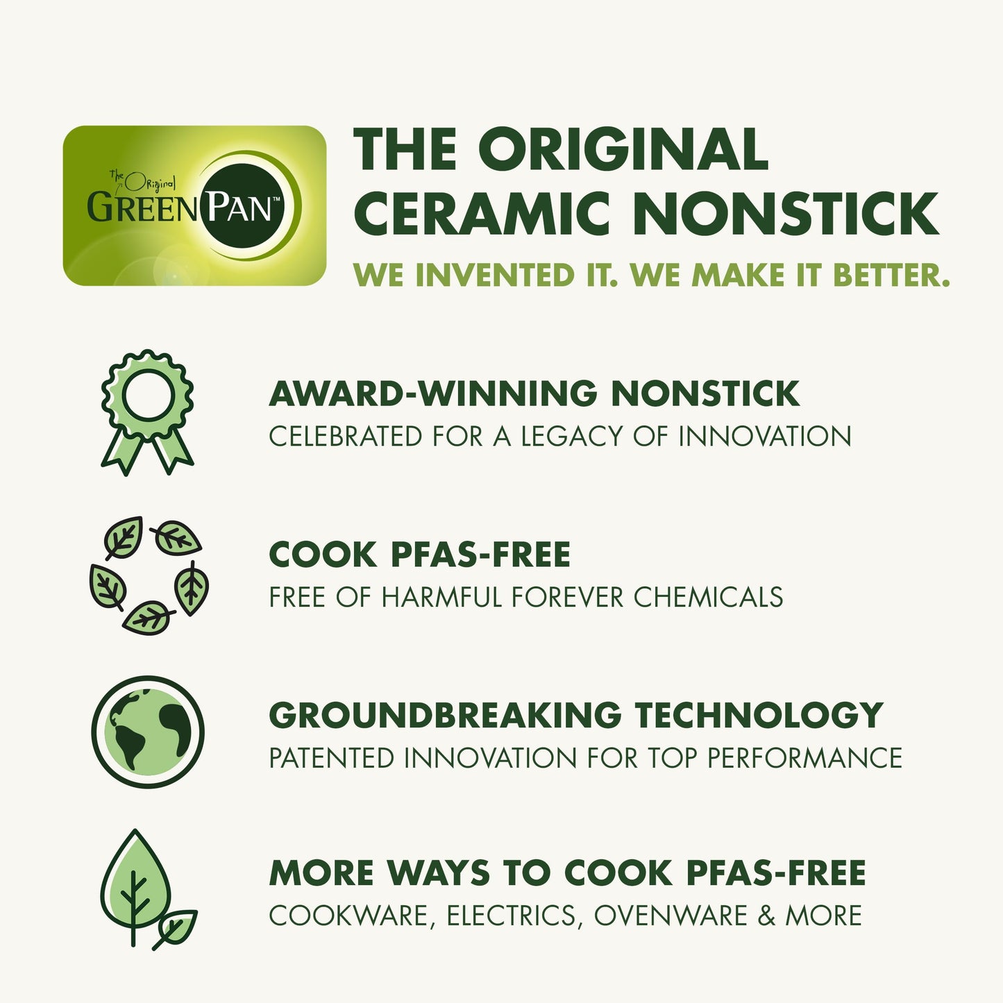GreenPan Premiere Ovenware Healthy Ceramic Nonstick 4 Piece Bakeware Set, PFAS-Free, Rectangular, Square, Quarter, Half Sheet Baking Pans, Warp-Free, Oven & Broiler Safe 600F, Dishwasher Safe, Taupe