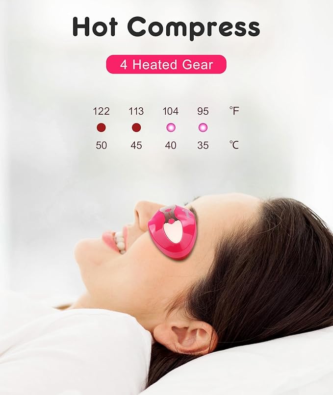 FERNIDA Red Light Lip Therapy for Women Rechargeable Lip Device with Heated Eye Care, Improve Lip Color & Smooth Lip Wrinkles, Red