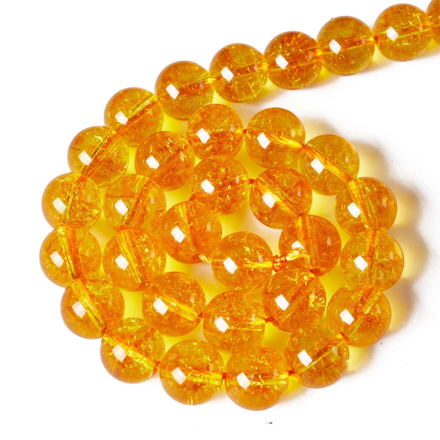 100pcs 8mm Citrine Beads Natural Gemstone Beads Round Loose Beads for Jewelry Making