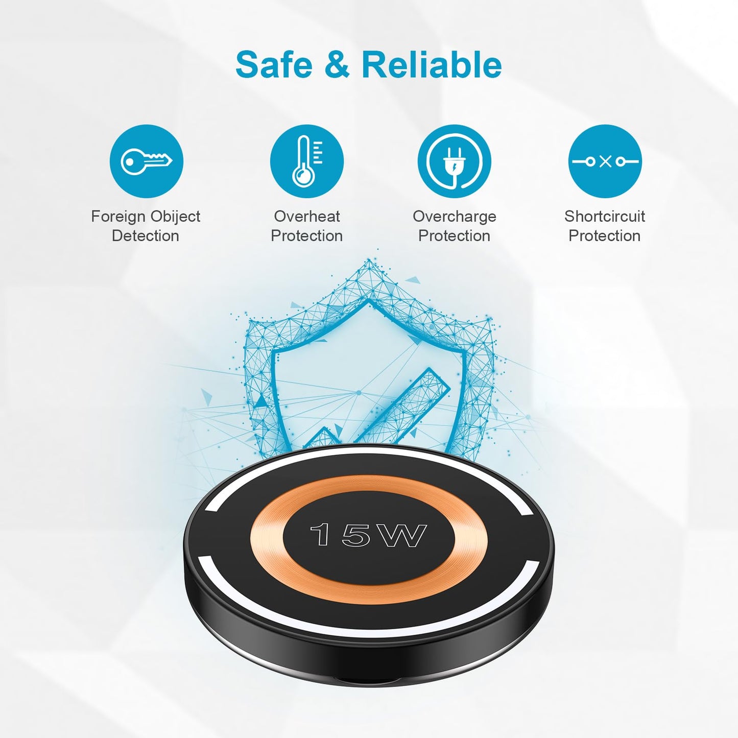15W Samsung S26 Ultra Fast Wireless Charger MagSafe Charger for Samsung Galaxy S26 S25 Ultra S24 FE S24 S23 Ultra Pixel 10a 10 9a 9 8 Pro, Magnetic Wireless Charging Pad for iPhone 17 16 15 14 Pro Max